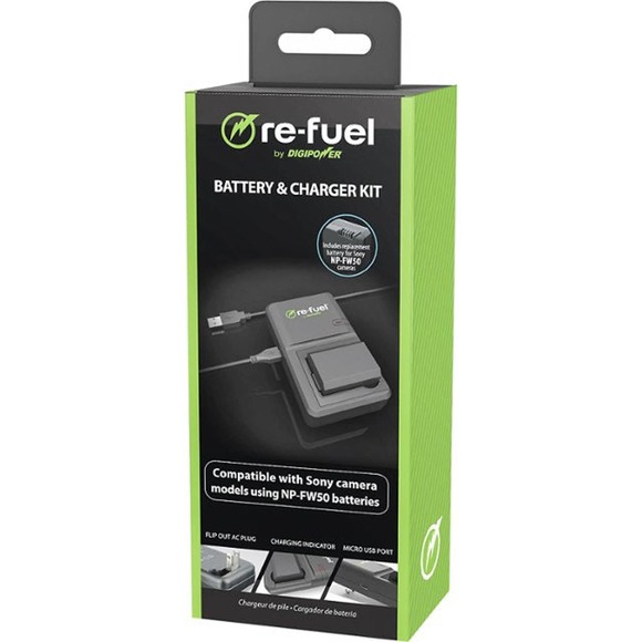 Digipower - digital camera battery & charger kit, Replacement for Sony NP-FW50 - Picture 3 of 7